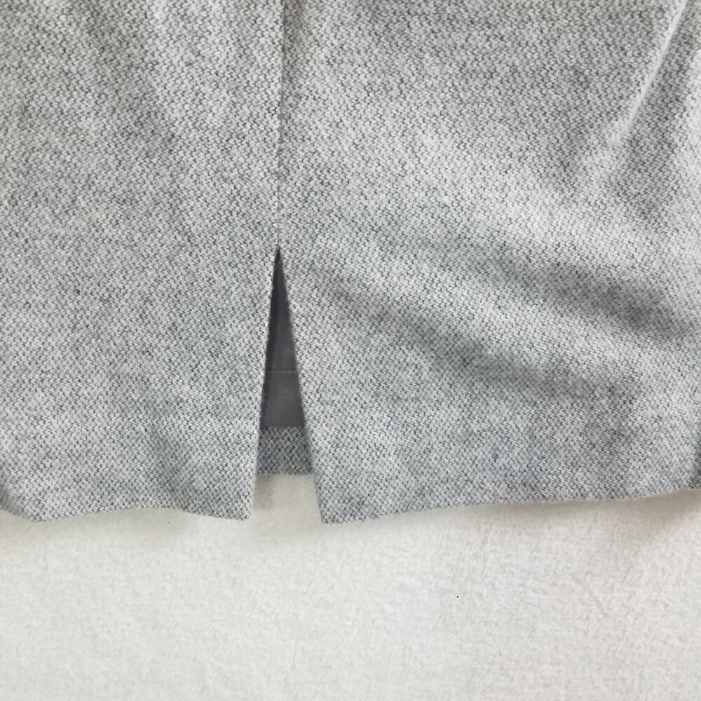 LAUREN RALPH LAUREN Tweed Wool Blend Front Zipper Gray straight skirt Size 10 - Picture 5 of 8